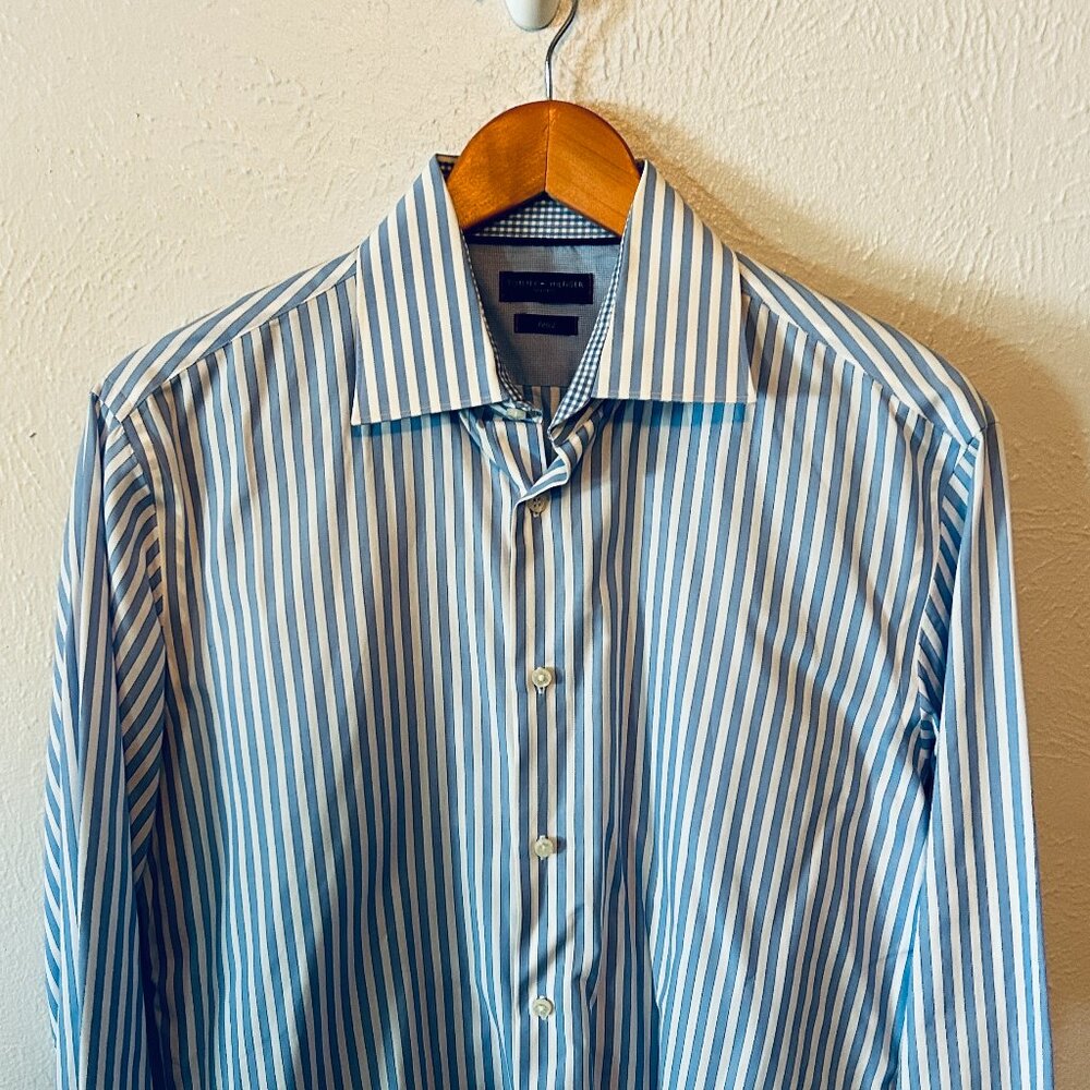 Tommy Hilfiger Banker Stripe Button-Down Dress Shirt